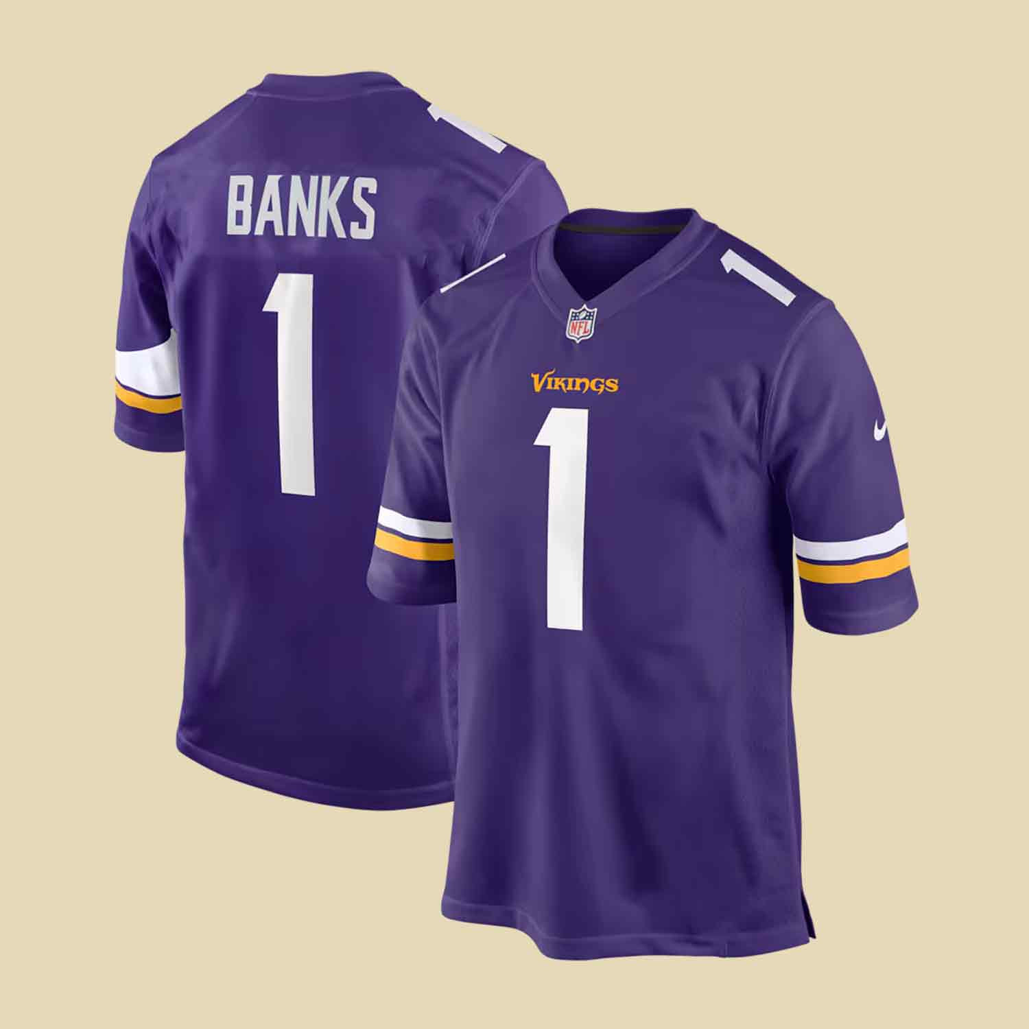 NFL Draft Caleb Banks Minnesota Vikings Jersey NFL Merchandise Game Day Outfit