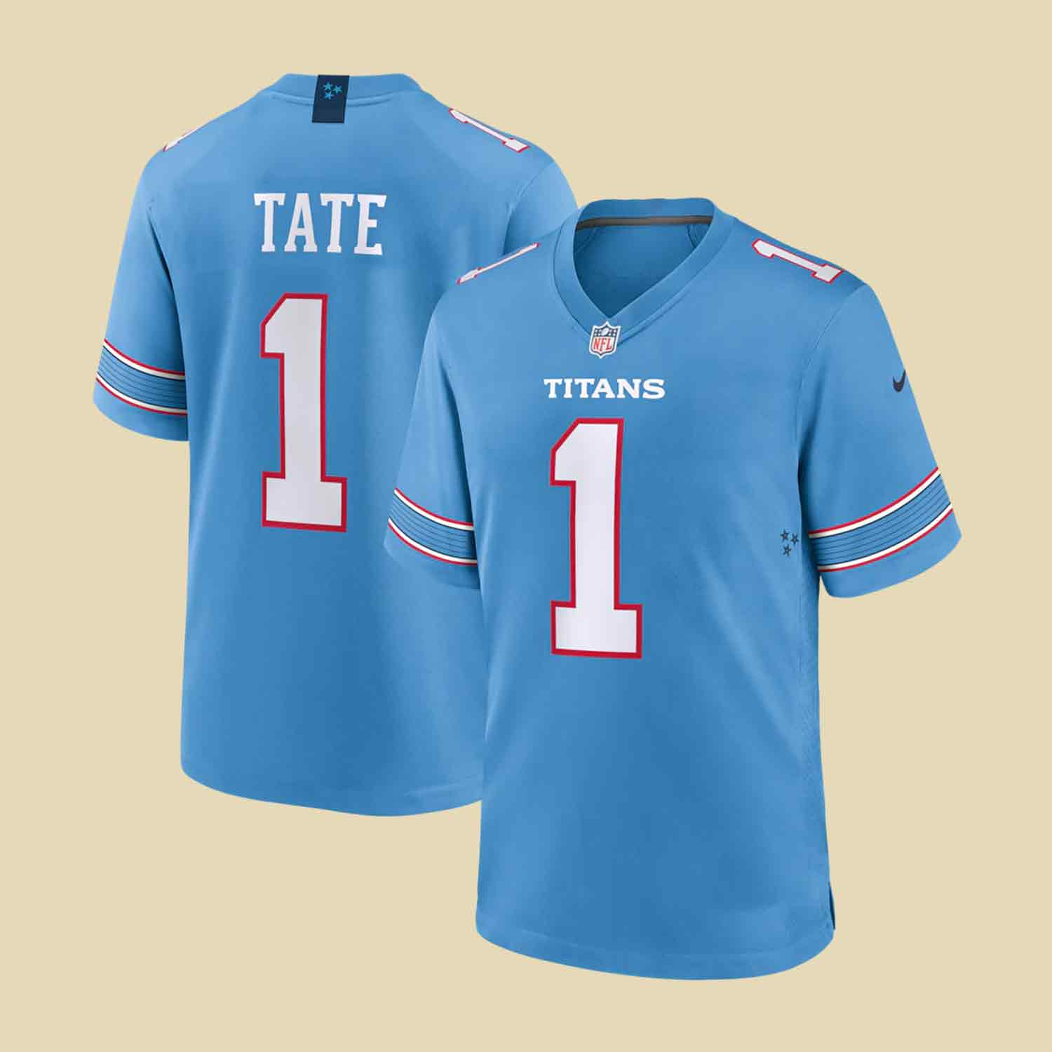 NFL Draft Carnell Tate Tennessee Titans Jersey NFL Draft Merch Gift for Husand NFL Draft Carnell Tate Tennessee Titans Jersey NFL Draft Merch Gift for Husand - Image 1
