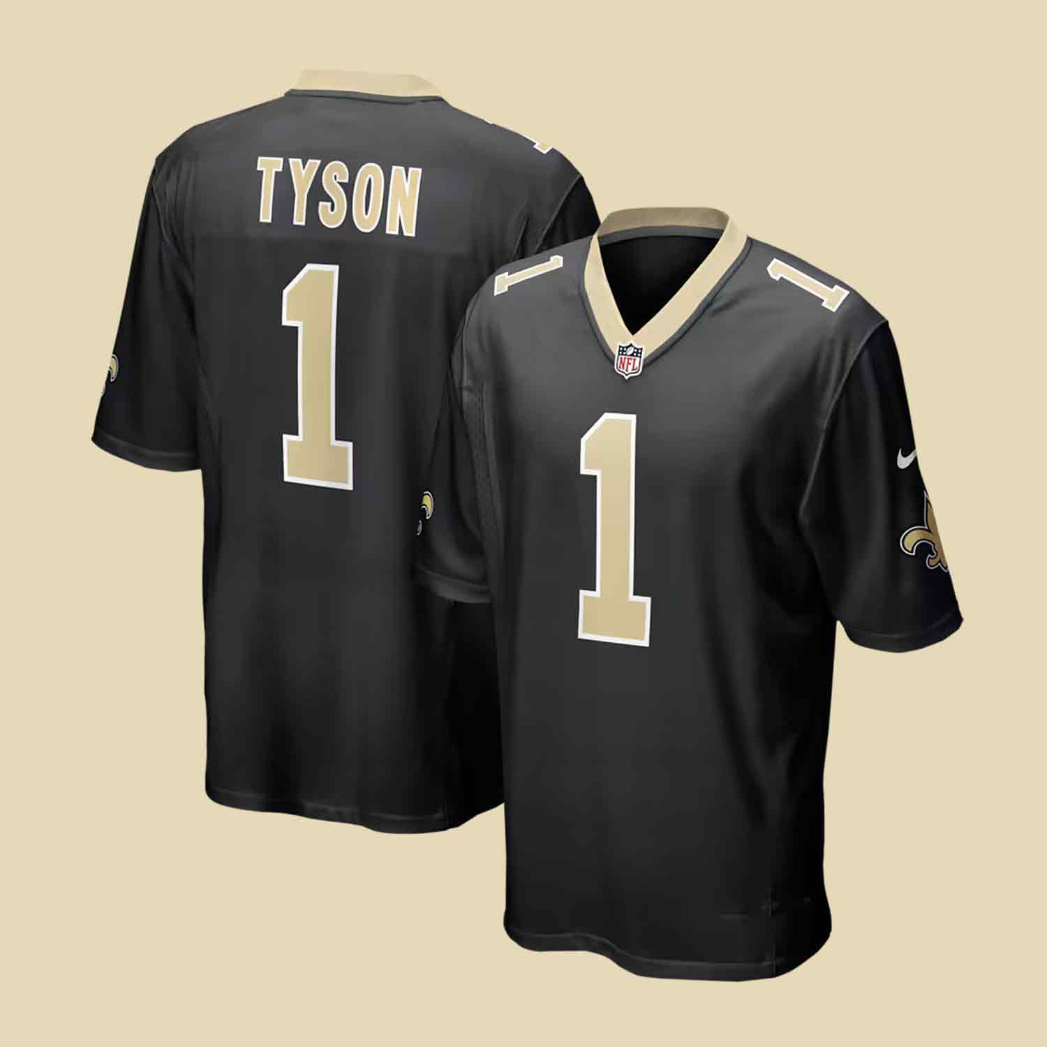 NFL Draft Jordyn Tyson New Orleans Saints Jersey NFL Merchandise Gift for Football Dad NFL Draft Jordyn Tyson New Orleans Saints Jersey NFL Merchandise Gift for Football Dad - Image 1