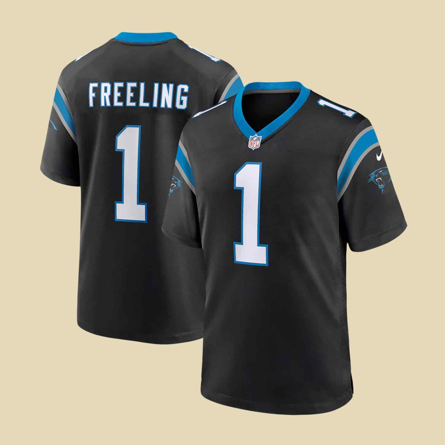 NFL Draft Monroe Freeling Carolina Panthers Jersey First Round Pick Gift for Teammate