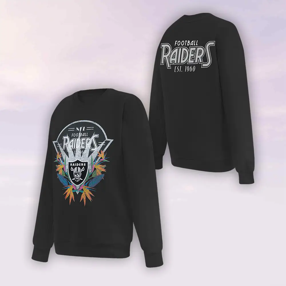 NFL Las Vegas Raiders Paradise Sweatshirt Football Team Apparel Great Father's Day Gifts