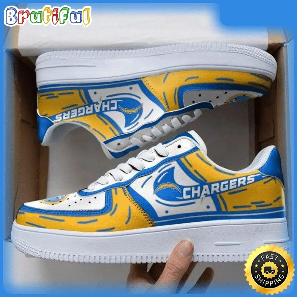 NFL Los Angeles Chargers Air Force 1 Shoes Sneaker Trending For Fans NFL Los Angeles Chargers Air Force 1 Shoes Sneaker Trending For Fans - Image 1