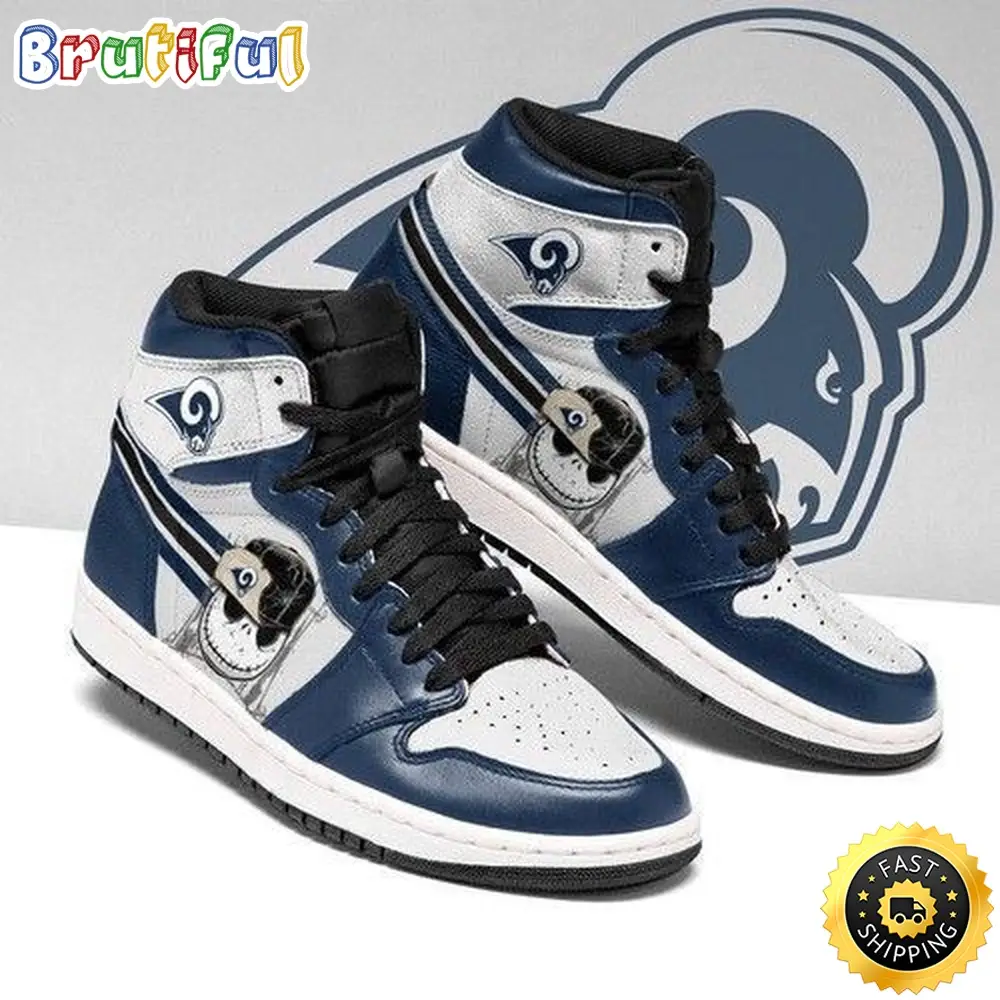 NFL Los Angeles Rams Jack Skellington Edition Air Jordan 1 High Sneakers