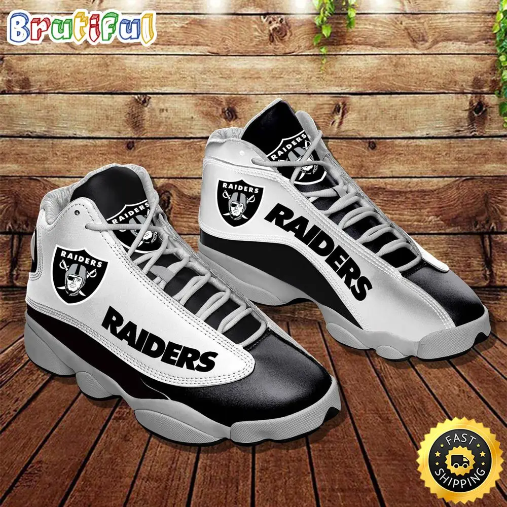 NFL Oakland Raiders Air Jordan 13 Shoes V6 NFL Oakland Raiders Air Jordan 13 Shoes V6 - Image 1