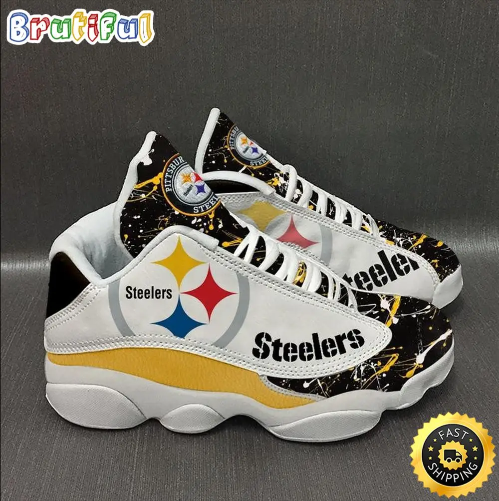 NFL Pittsburgh Steelers Air Jordan 13 Shoes V4 NFL Pittsburgh Steelers Air Jordan 13 Shoes V4 - Image 1