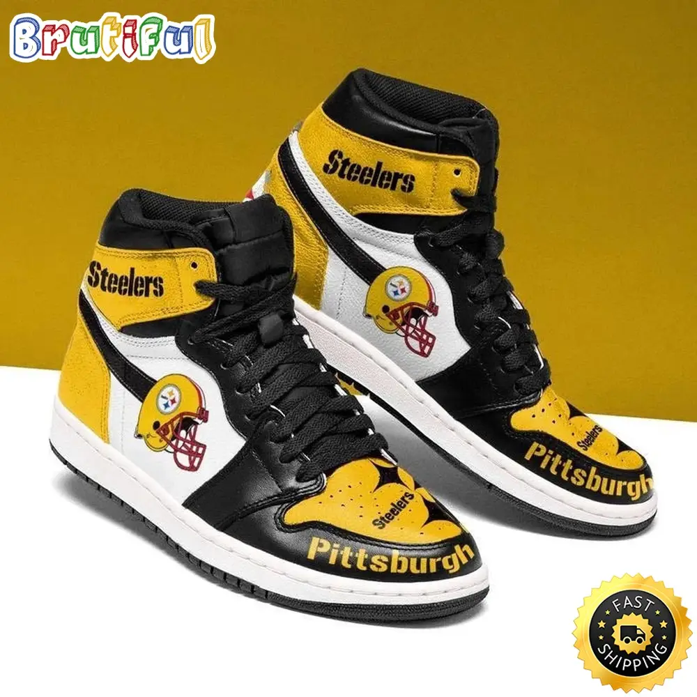 NFL Pittsburgh Steelers Golden Helmet Air Jordan 1 High Sneakers