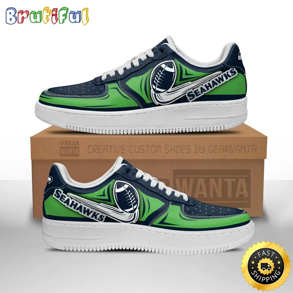 NFL Seattle Seahawks Air Force 1 Shoes Football Sneaker Shoes