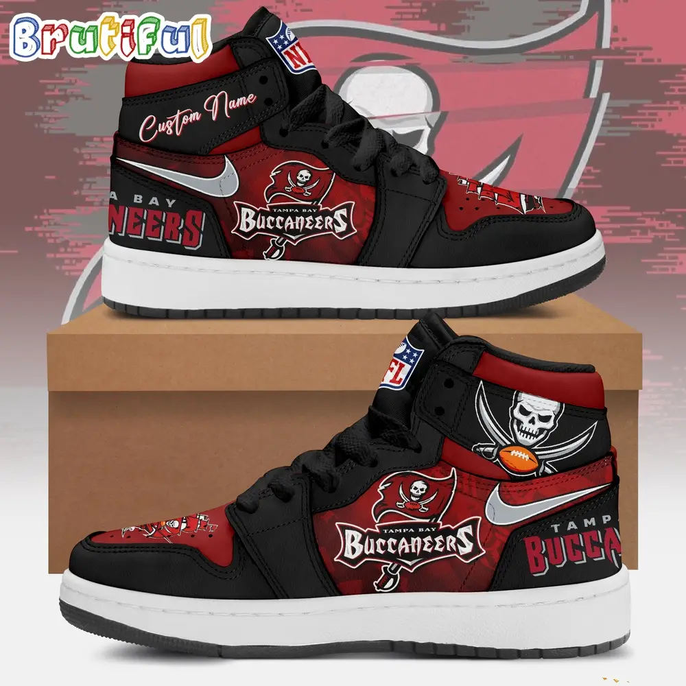 NFL Tampa Bay Buccaneers Creamsicles Air Jordan 1 Hightop Shoes NFL Tampa Bay Buccaneers Creamsicles Air Jordan 1 Hightop Shoes - Image 1