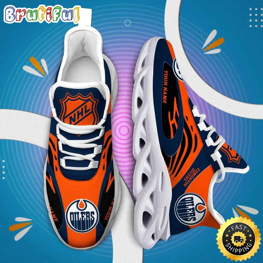 NHL Edmonton Oilers Personalized Max Soul Shoes NHL Edmonton Oilers Personalized Max Soul Shoes - Image 1