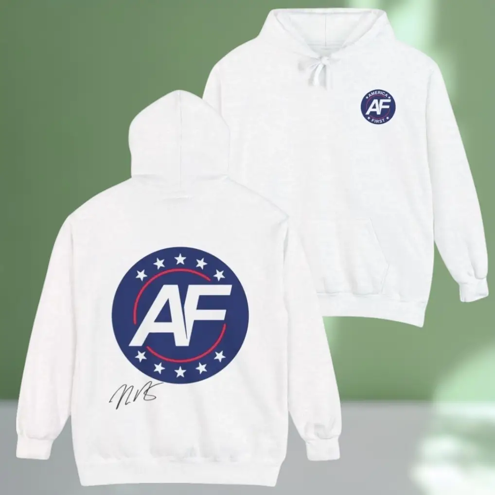 Nick Fuentes America First With Signature Hoodie Gift For Patriotics