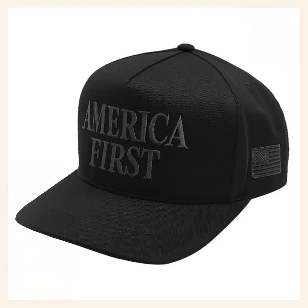 Nick Fuentes Merch Official Black America First Snapback Hat Embroidered Gifts For Dad