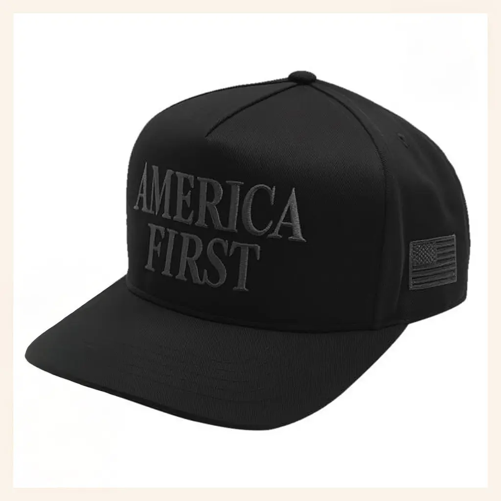 Nick Fuentes Merch Official Black America First Snapback Hat Embroidered Gifts For Dad Nick Fuentes Merch Official Black America First Snapback Hat Embroidered Gifts For Dad - Image 1