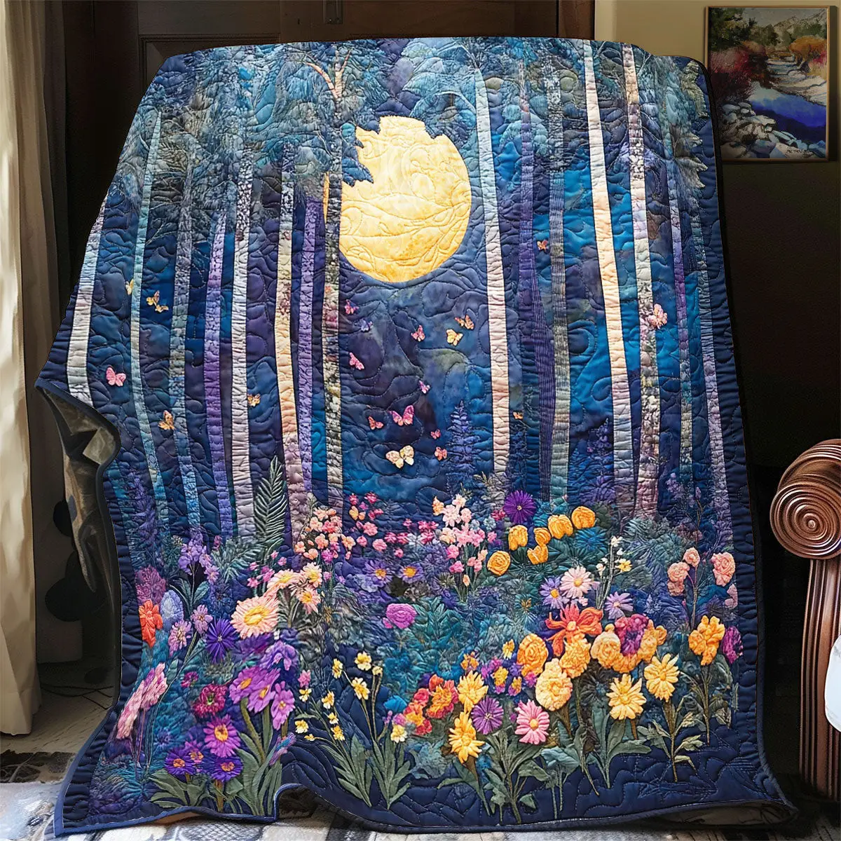 Night Flower Forest Quilt Blankets Throws And Blankets First Mothers Day Gift For My Daughter