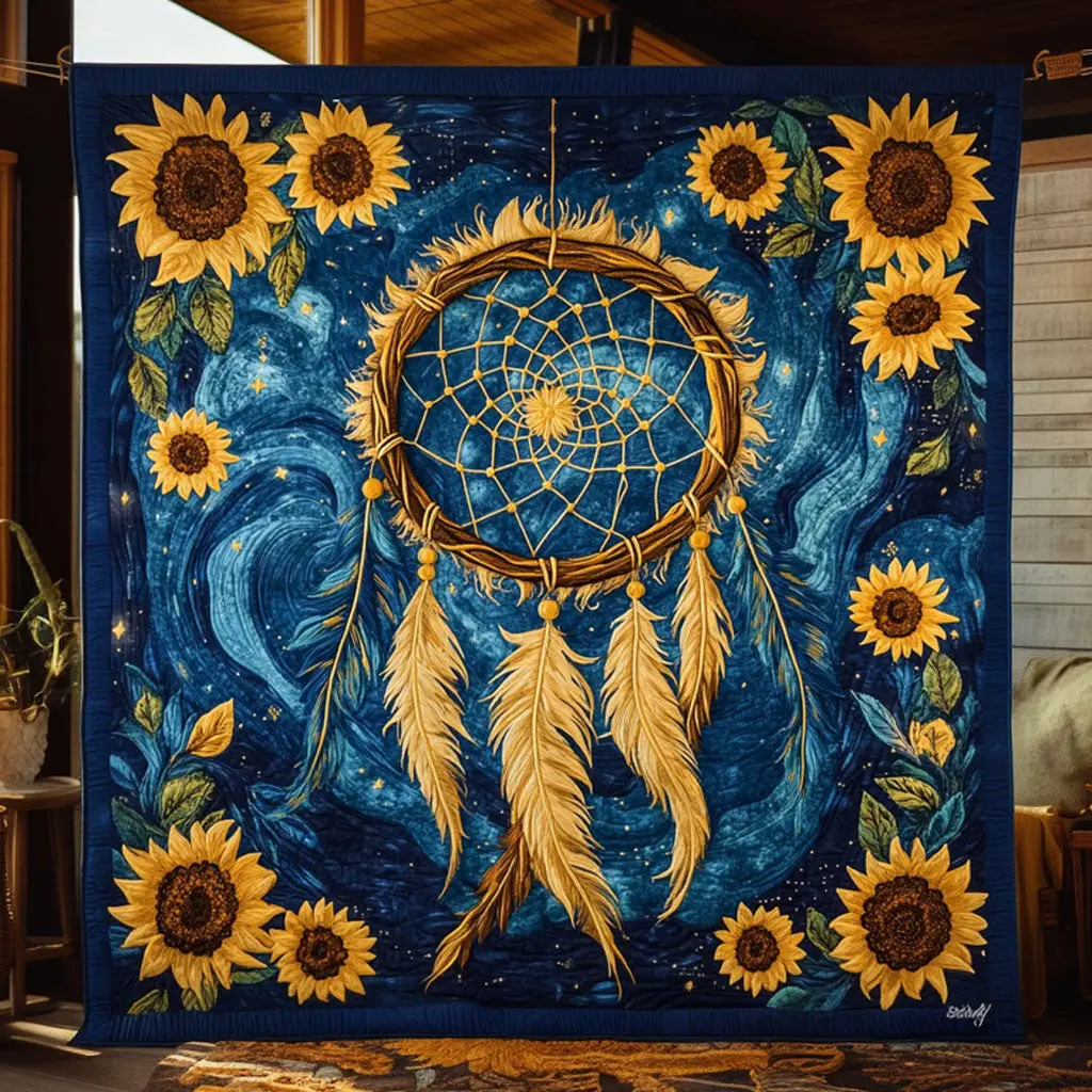 Night Garden Dreamcatcher Quilt Home Essential Gift Cozy Quilt Blanket