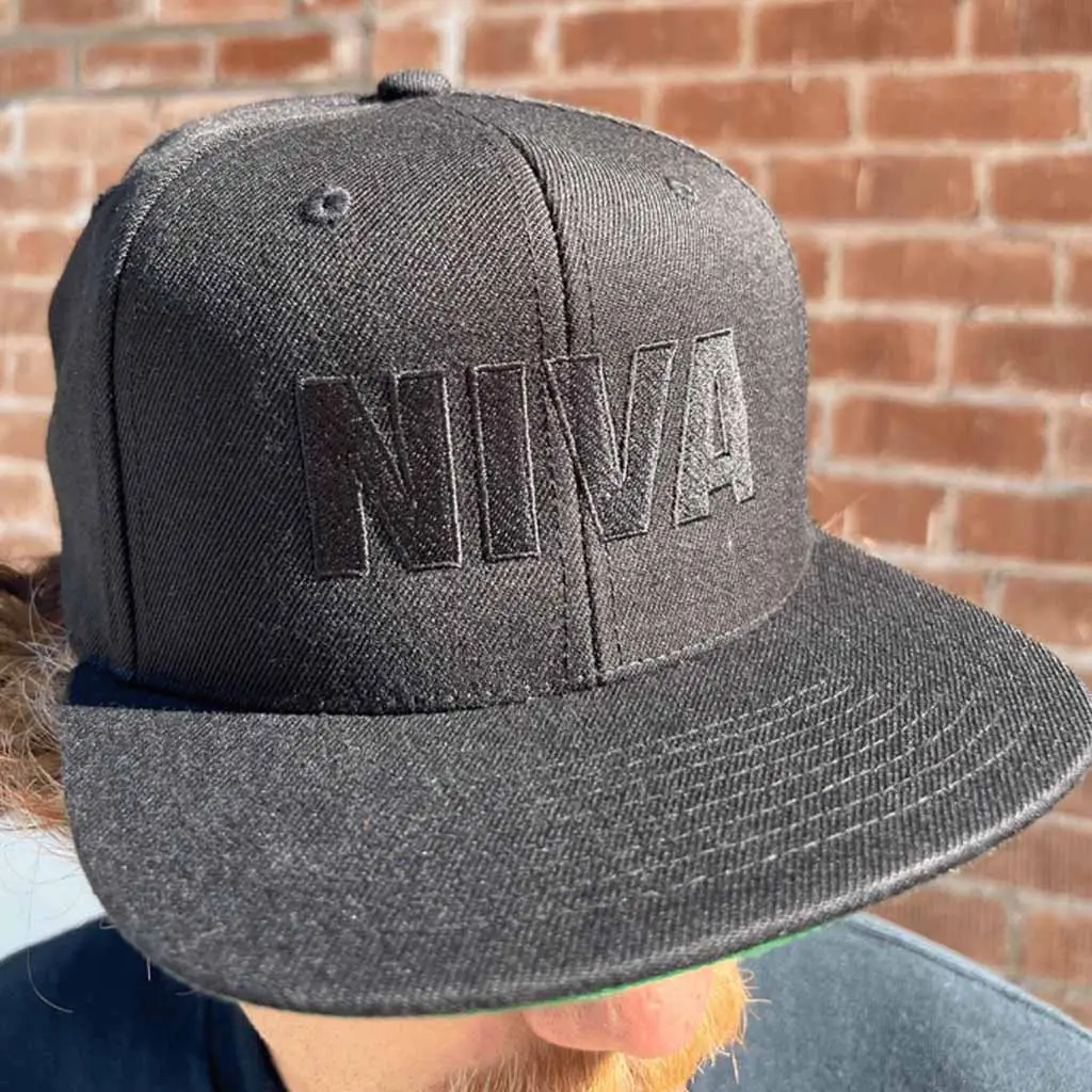 NIVA Merch NIVA Embroidered Black Snapback Hat Birthday Gifts For Dad -WearandDecor