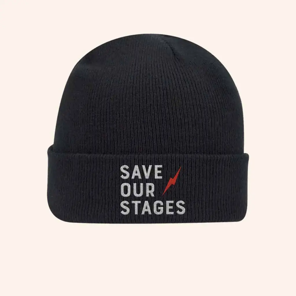 NIVA Merch Save Our Stages Beanie Birthday Gift Ideas For Him -WearandDecor NIVA Merch Save Our Stages Beanie Birthday Gift Ideas For Him -WearandDecor - Image 1
