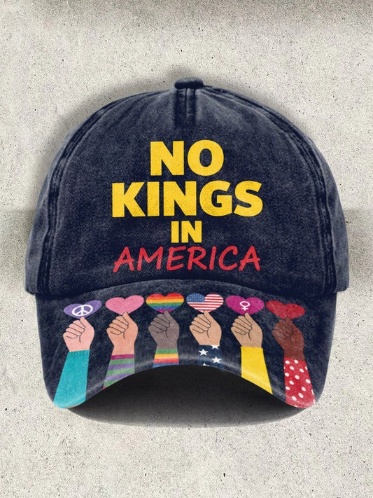 No Kings In America Human Racism Hat No Kings Protest Dad Hat FDT Merch Anti Monarchy Gift