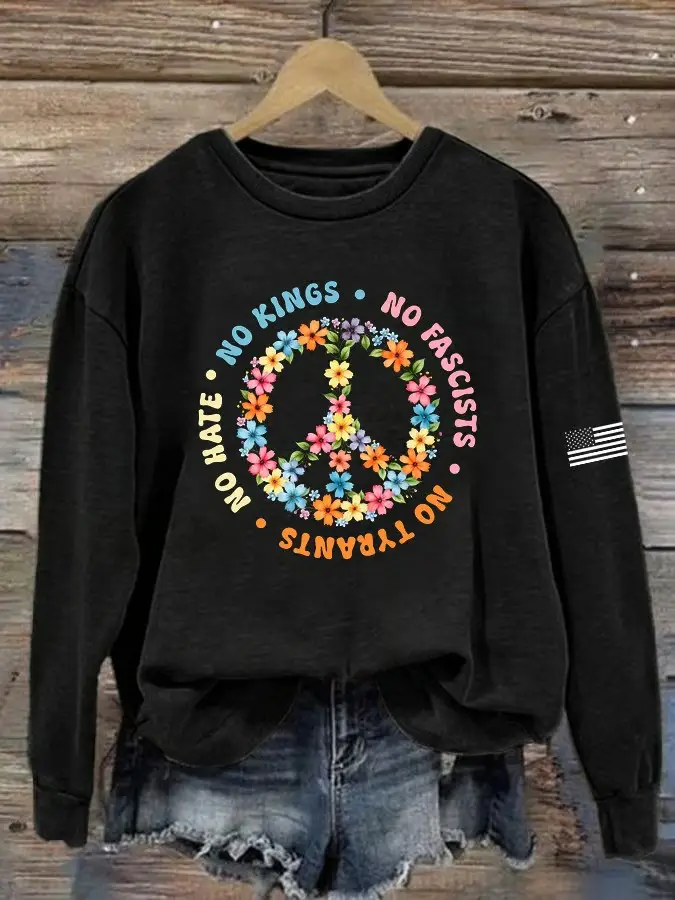 No Kings No Fascists No Tyrants No Hate Peace Sweatshirt Political Protest Clothing Gift For Supporters No Kings No Fascists No Tyrants No Hate Peace Sweatshirt Political Protest Clothing Gift For Supporters - Image 1