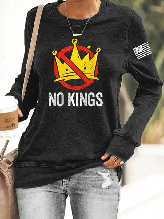 No Kings Protest Sweatshirt No Kings In America Clothing FDT Merch Patriotic Gift Ideas No Kings Protest Sweatshirt No Kings In America Clothing FDT Merch Patriotic Gift Ideas - Image 1