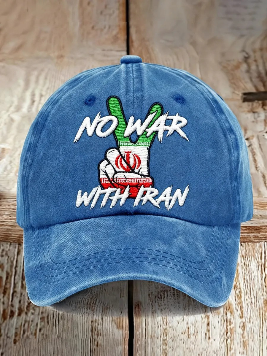 No War With Iran Hat Iranian Graphic Hat Print Free Iran Merch Gift for Dad