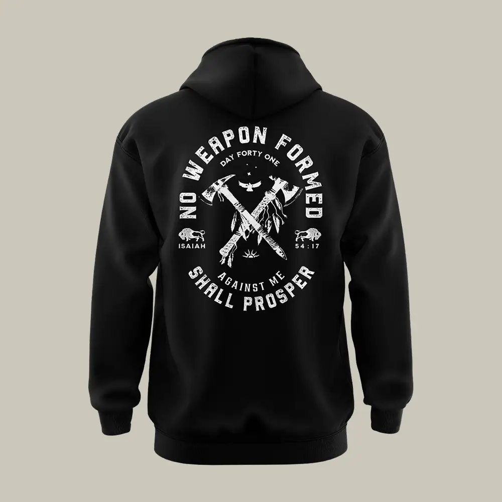 No Weapon Day Forty One Hoodie Faith Apparel Cool Christian Gift For Him