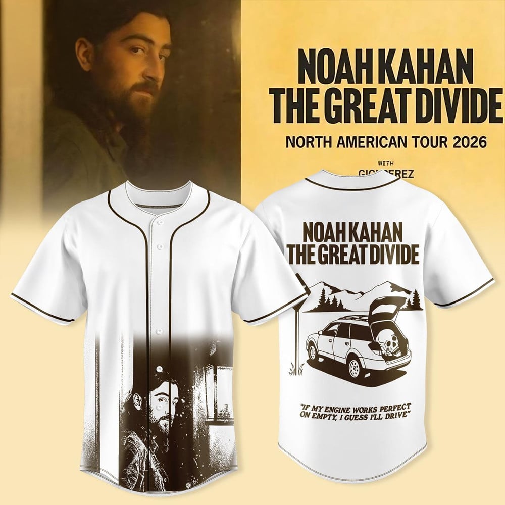 Noah Kahan The Great Divide Tour 2026 Baseball Jersey Noah Kahan Merch Gifts For Father