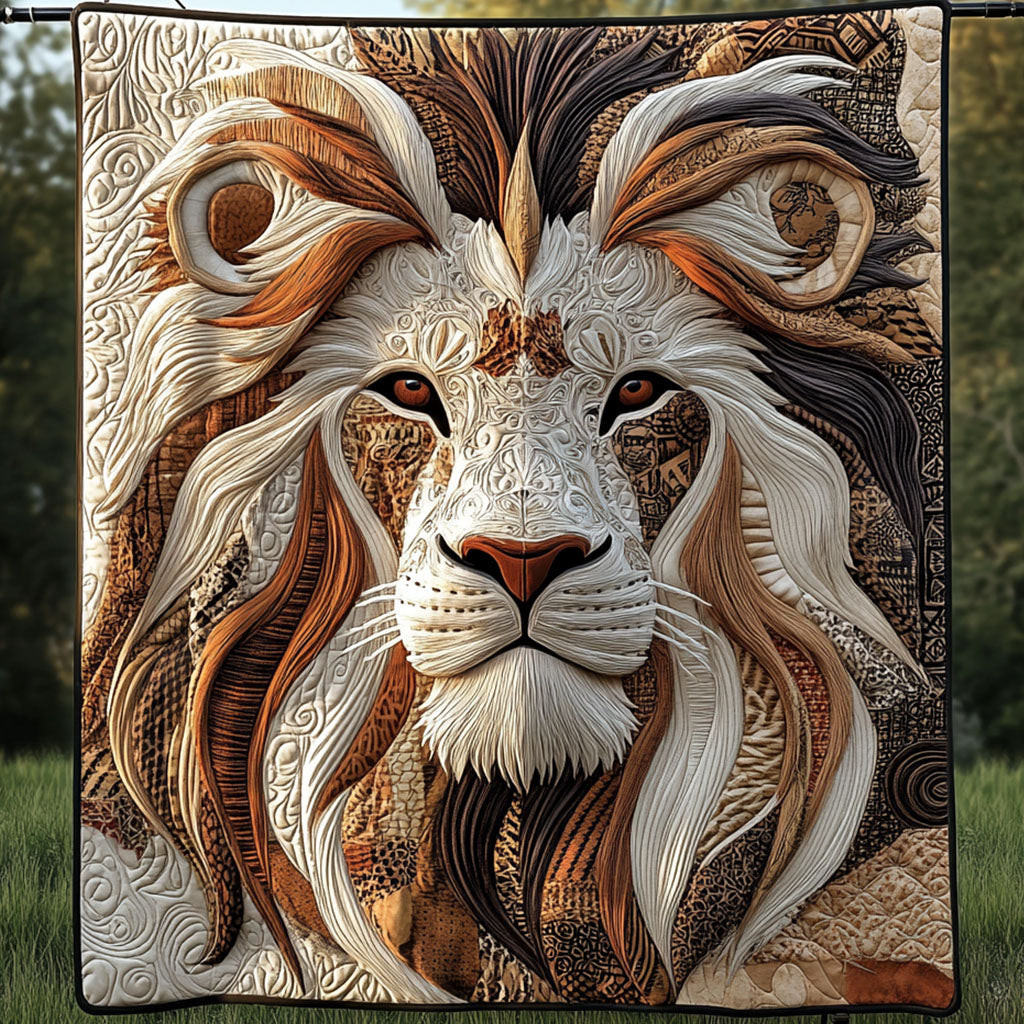 Noble King Quilted Blanket Bedroom Xmas Decor Gifts For Lion Lovers