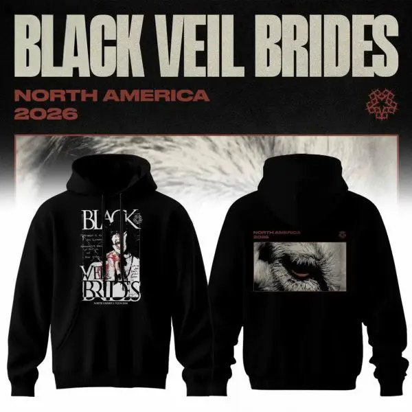 North America Tour 2026 Black Veil Brides Merch Best Hoodie Gift For Music Lovers