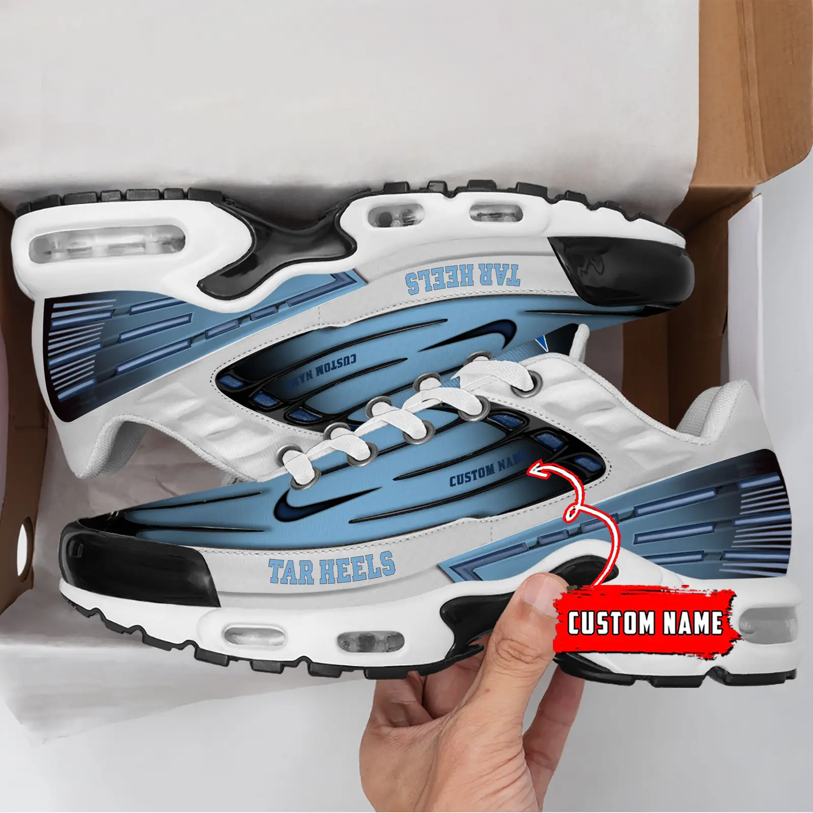 North Carolina Tar Heels Air Max Plus Shoes Sneakers For Men And Women