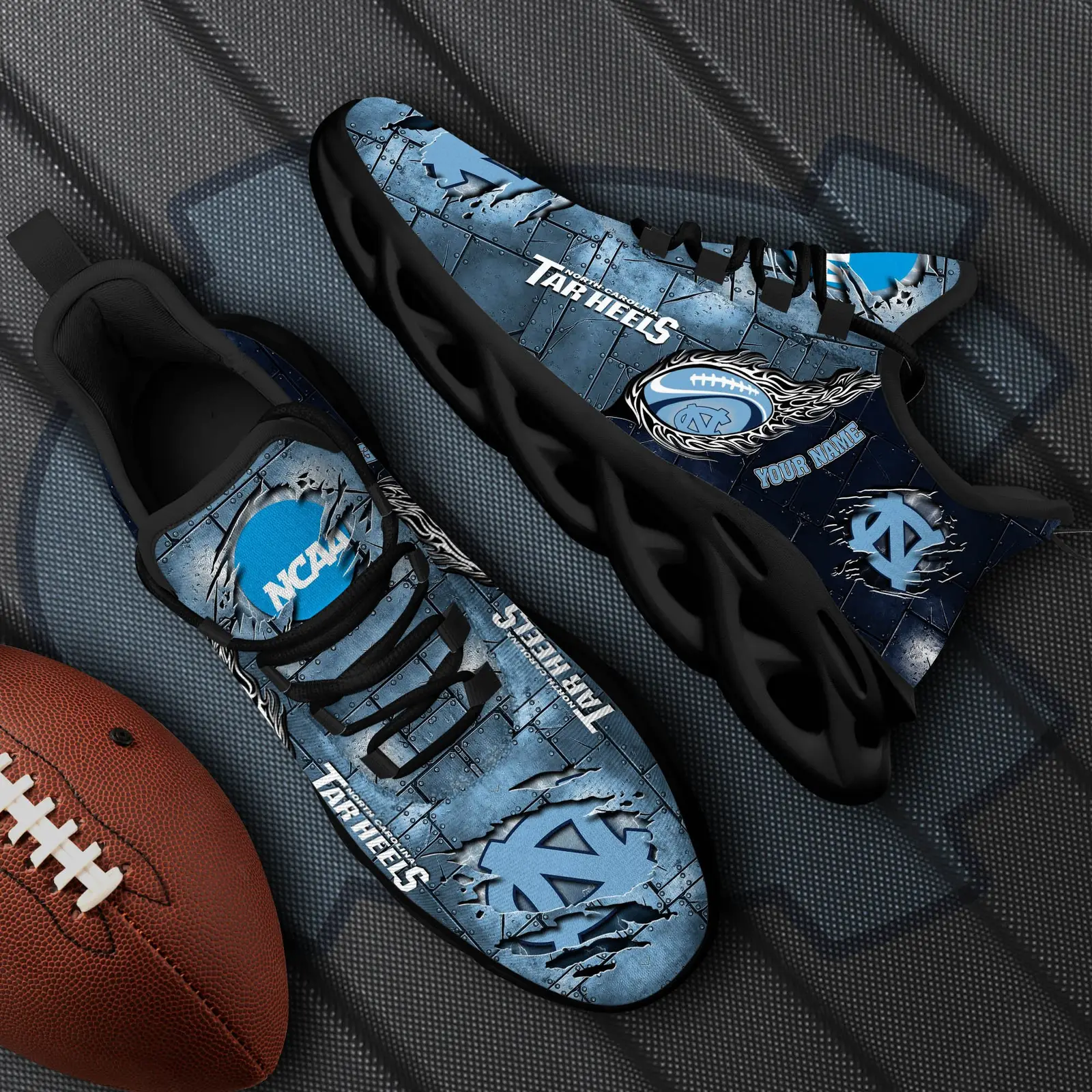 North Carolina Tar Heels Black Max Soul Shoes 2026 Versions, White Max Soul Shoes Custom Your Name Ph879