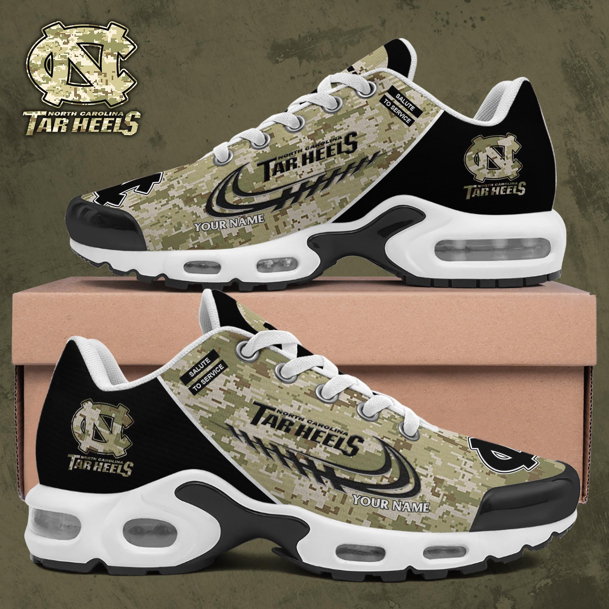 North Carolina Tar Heels Shoes 2026 Version Custom Name, Camouflage Shoes, Gifts For Football Lovers Ph636 North Carolina Tar Heels Shoes 2026 Version Custom Name, Camouflage Shoes, Gifts For Football Lovers Ph636 - Image 1