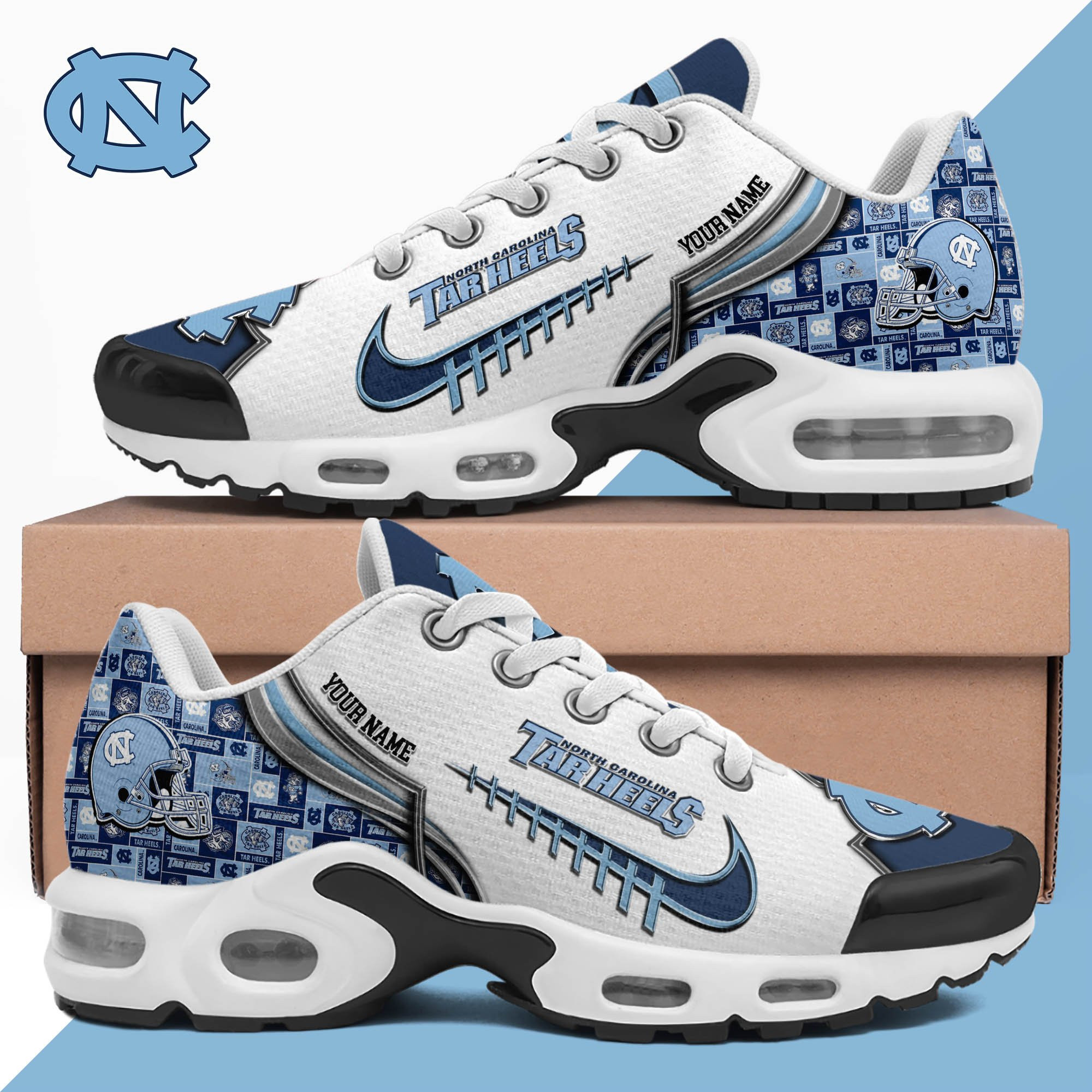 North Carolina Tar Heels Shoes 2026 Version Custom Your Name 642