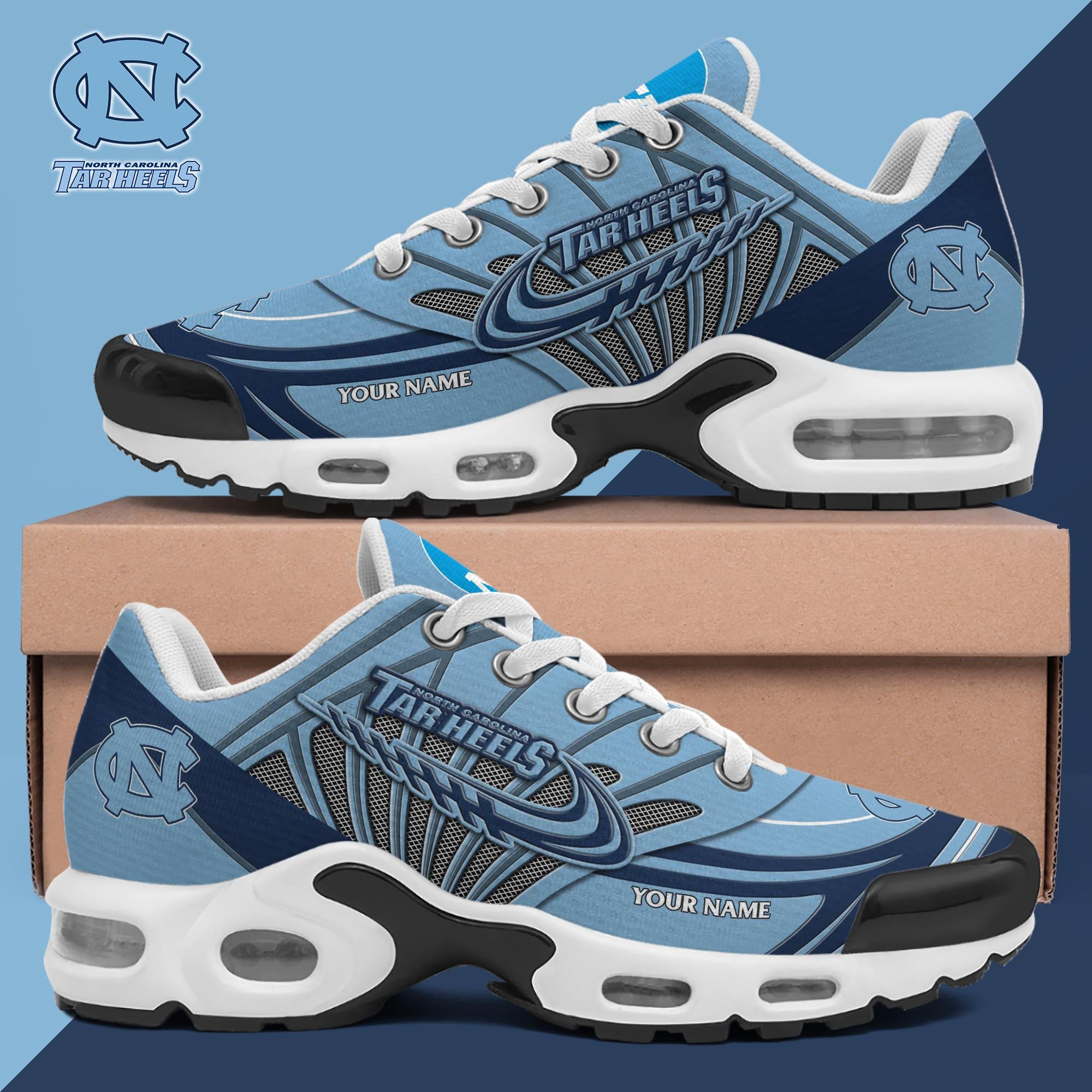 North Carolina Tar Heels Shoes 2026 Version Custom Your Name