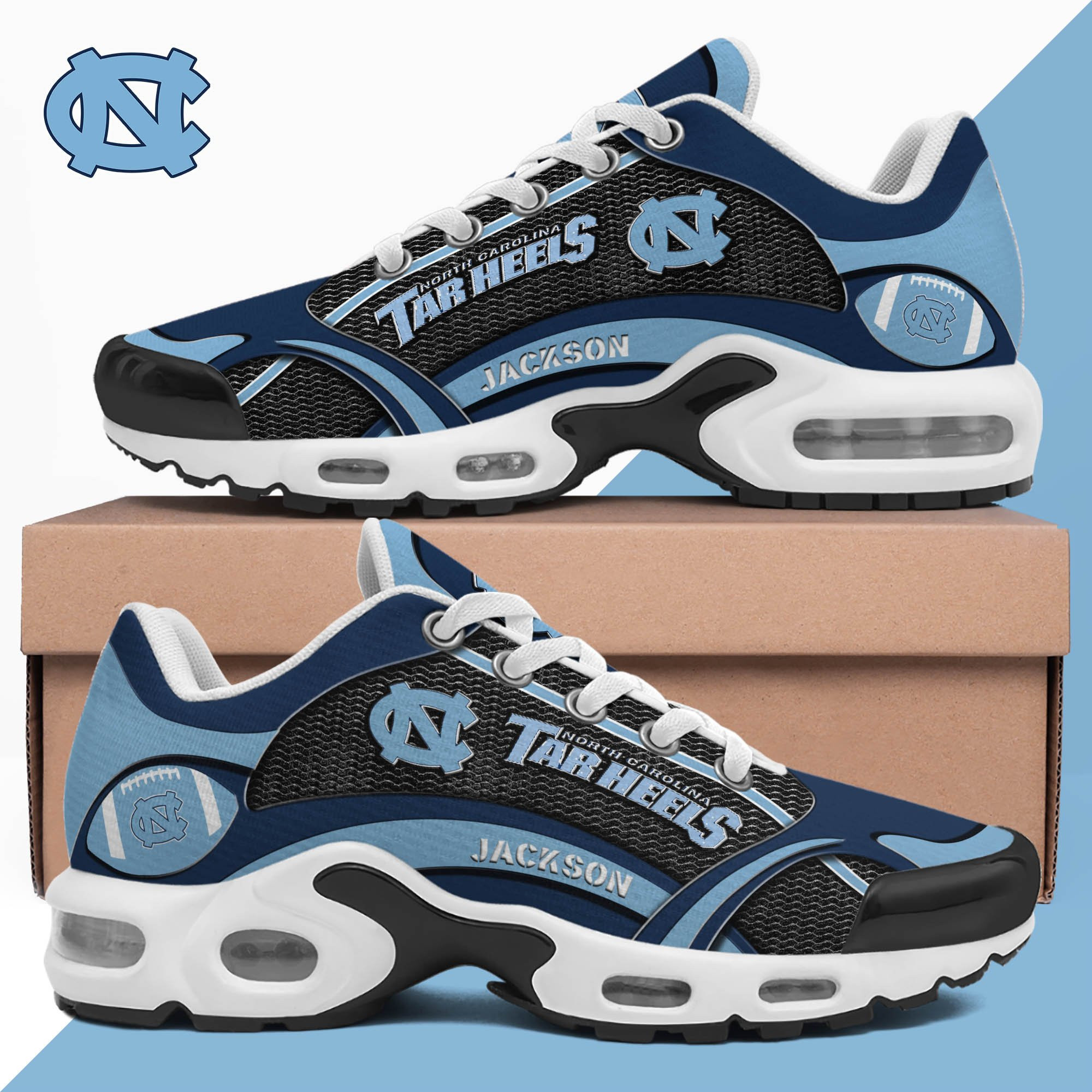 North Carolina Tar Heels Team Shoes 2026 Version Custom Name 889