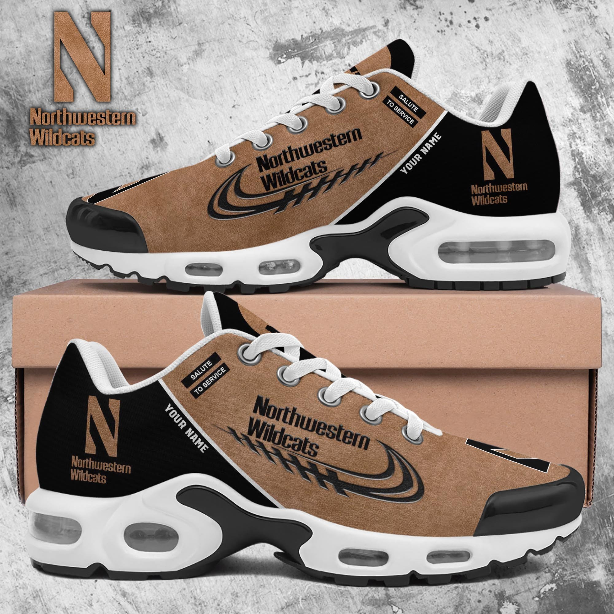 Northwestern Wildcats Shoes 2026 Version Custom Name, Shoes For Football Fans, Fan Gifts Ph637