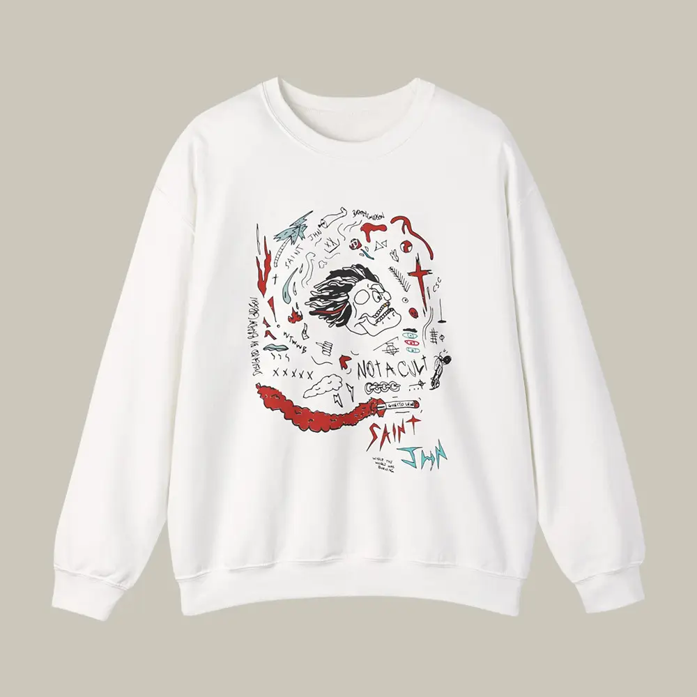 Not A Cult Saint Jhn Sweatshirt Skull Art Saint Jhn Apparel Fan Gift For Music Lovers Not A Cult Saint Jhn Sweatshirt Skull Art Saint Jhn Apparel Fan Gift For Music Lovers - Image 1