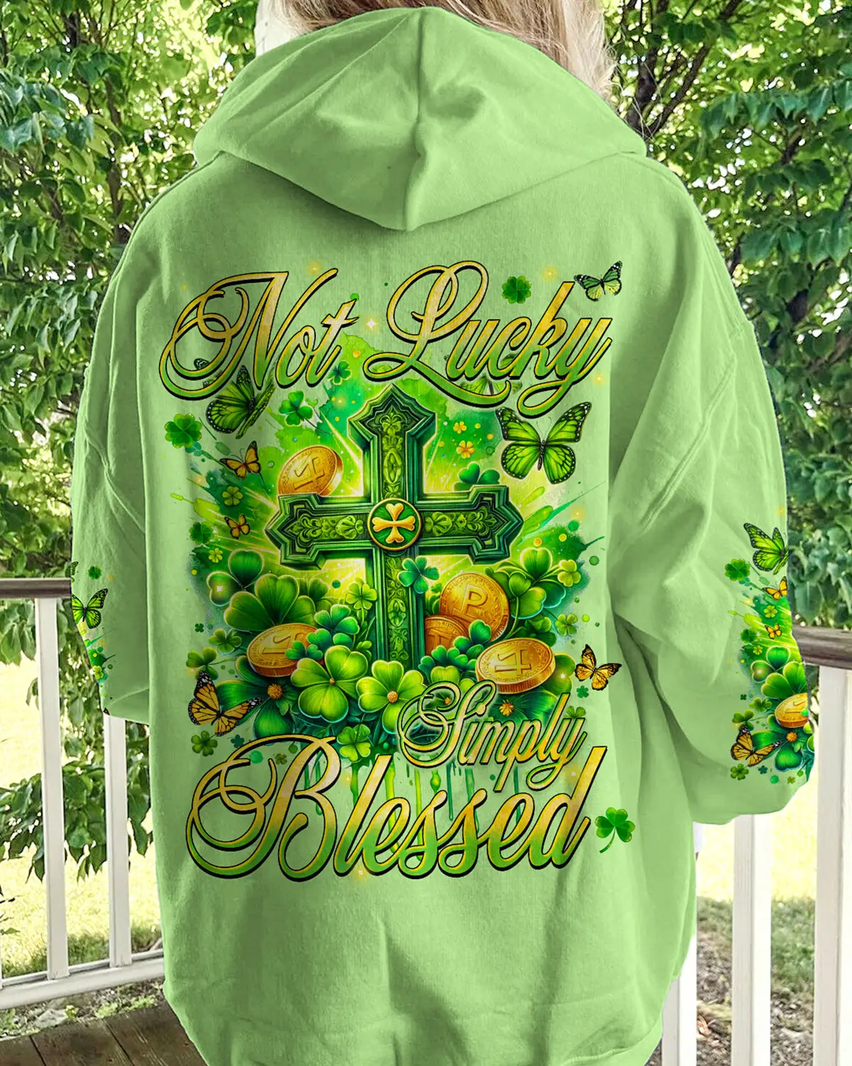 Not Lucky Simply Blessed Patricks Day Hoodie Best Idea Gifts For Men