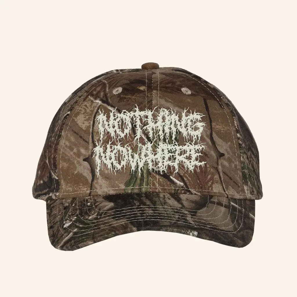 Nothing Nowhere Merch Embroidered Grindcore Camo Logo Hat Christmas Gifts For Him -WearandDecor