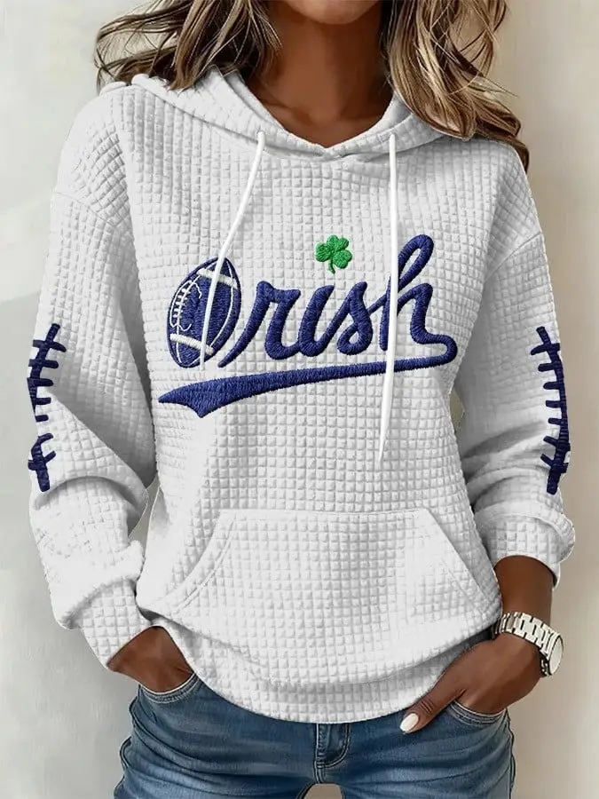 Notre Dame Fighting Irish Hoodie Women's Game Day Apparel Fighting Irish Merch Gift For Fans