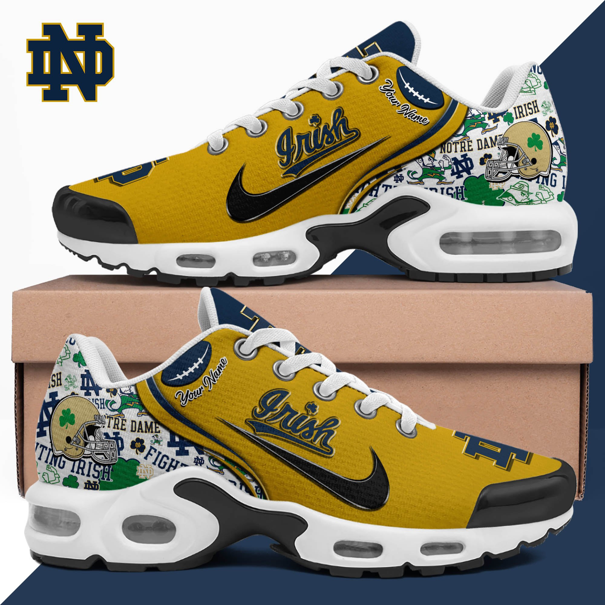 Notre Dame Fighting Irish Shoes 2026 Version Custom Your Name 499