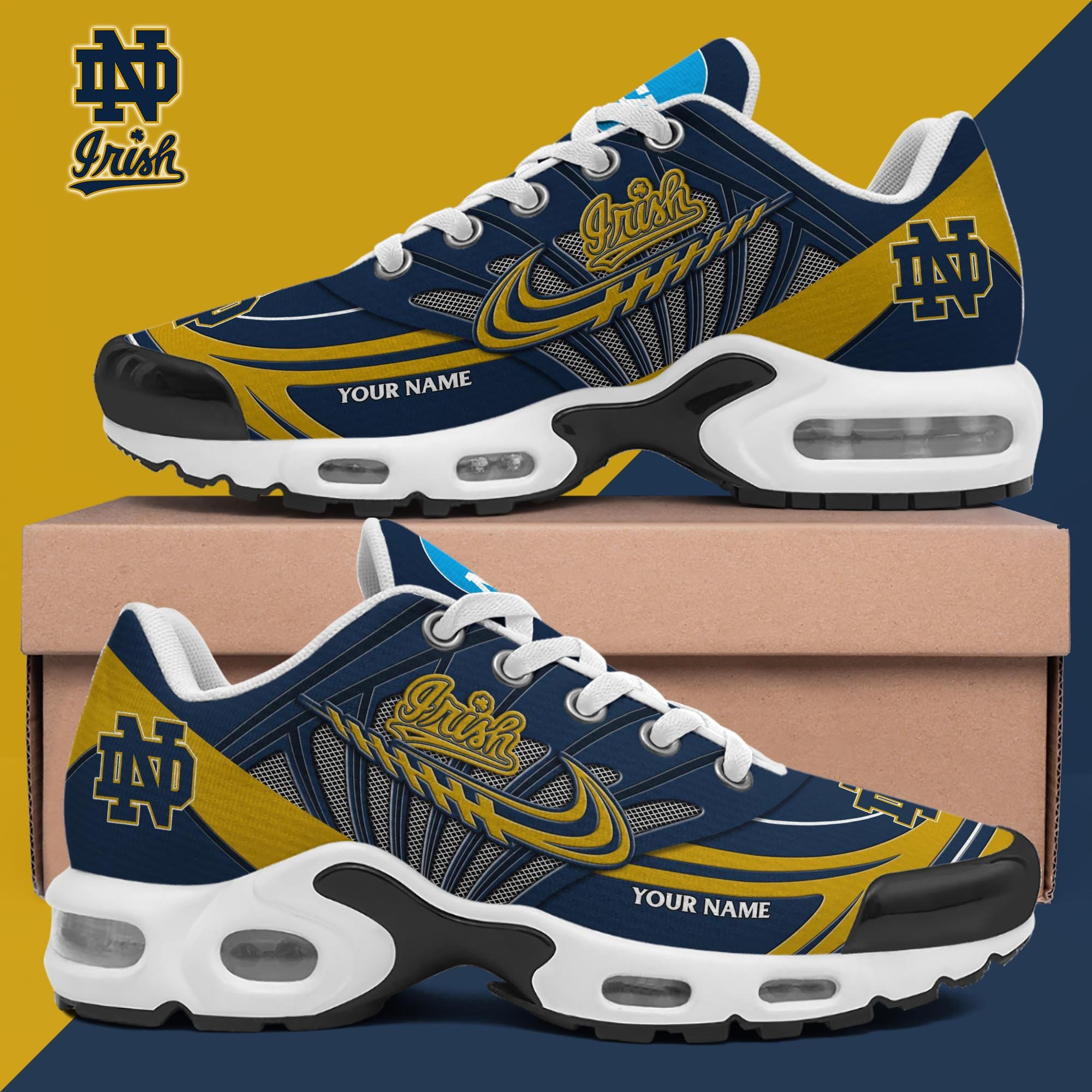 Notre Dame Fighting Irish Shoes 2026 Version Custom Your Name 594 Notre Dame Fighting Irish Shoes 2026 Version Custom Your Name 594 - Image 1
