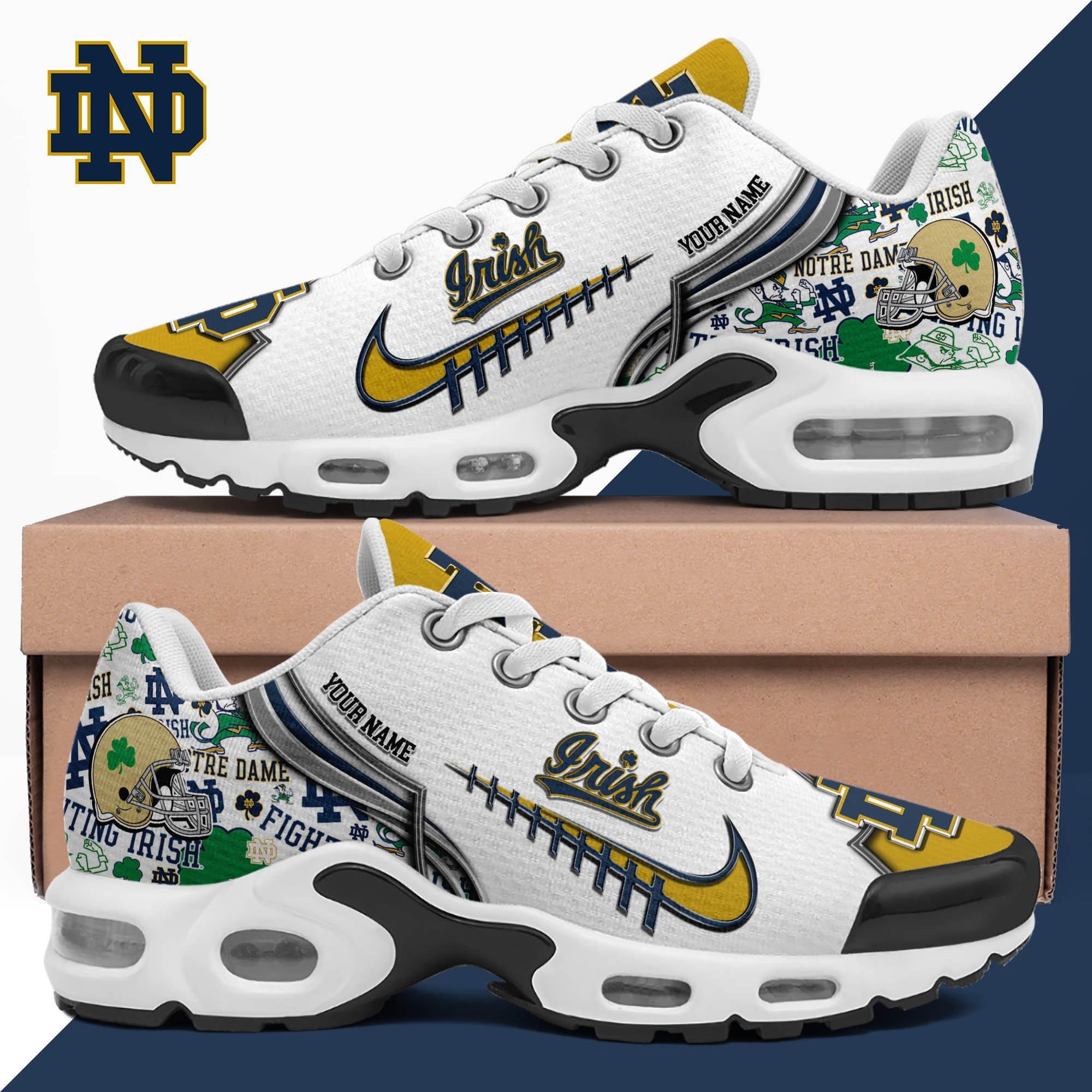 Notre Dame Fighting Irish Shoes 2026 Version Custom Your Name 642