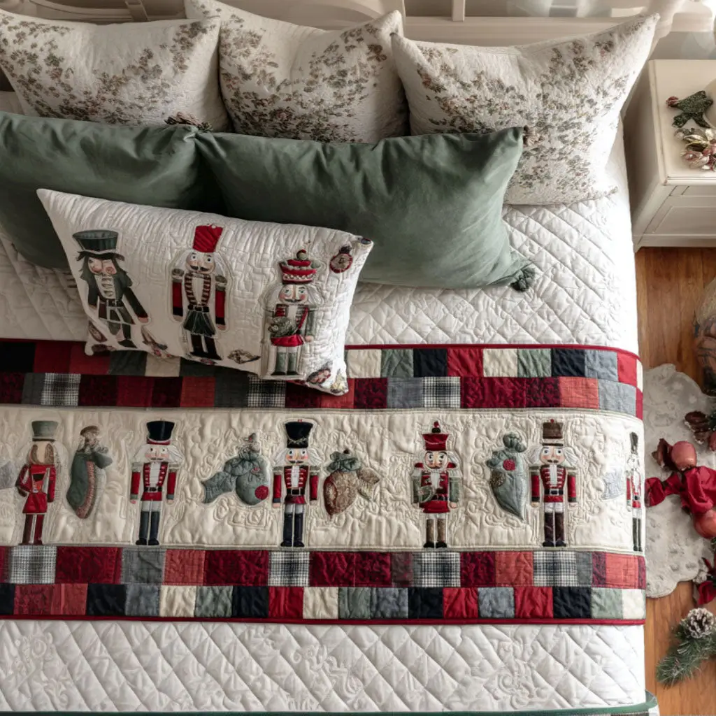 Nutcracker Magic Quilted Bed Runner Nutcracker Magic Holiday Gift Nutcracker Magic Quilted Bed Runner Nutcracker Magic Holiday Gift - Image 1