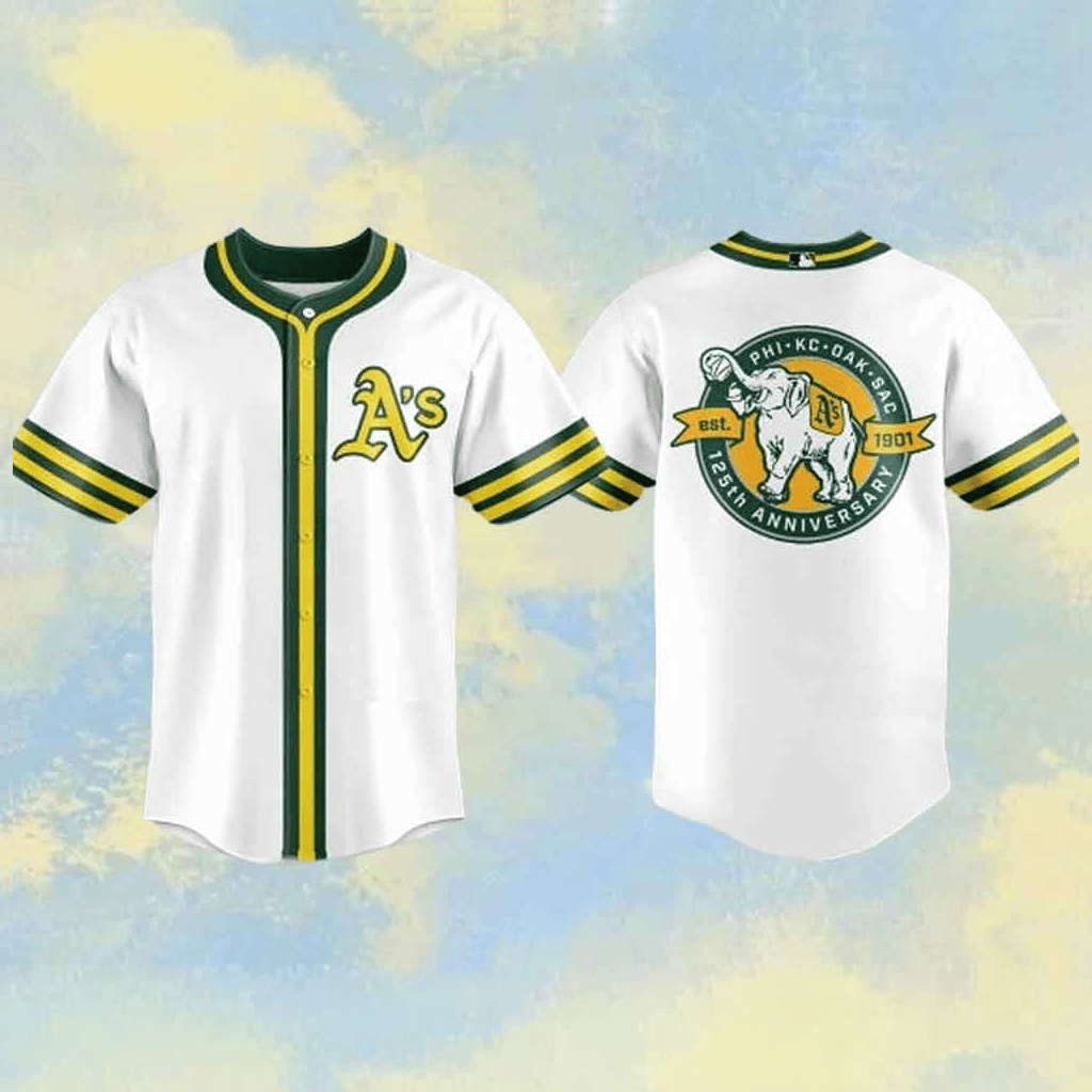 Oakland Athlerics 125Th Anniversary 1901 2026 Baseball Jersey Oakland Athlerics Merch