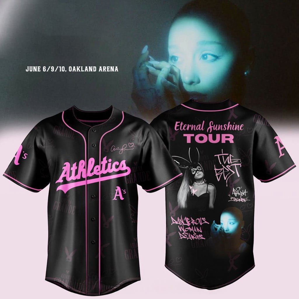 Oakland Athletics X Ariana Grande Eternal Sunshine Tour 2026 Jersey Oakland Athletics Merch