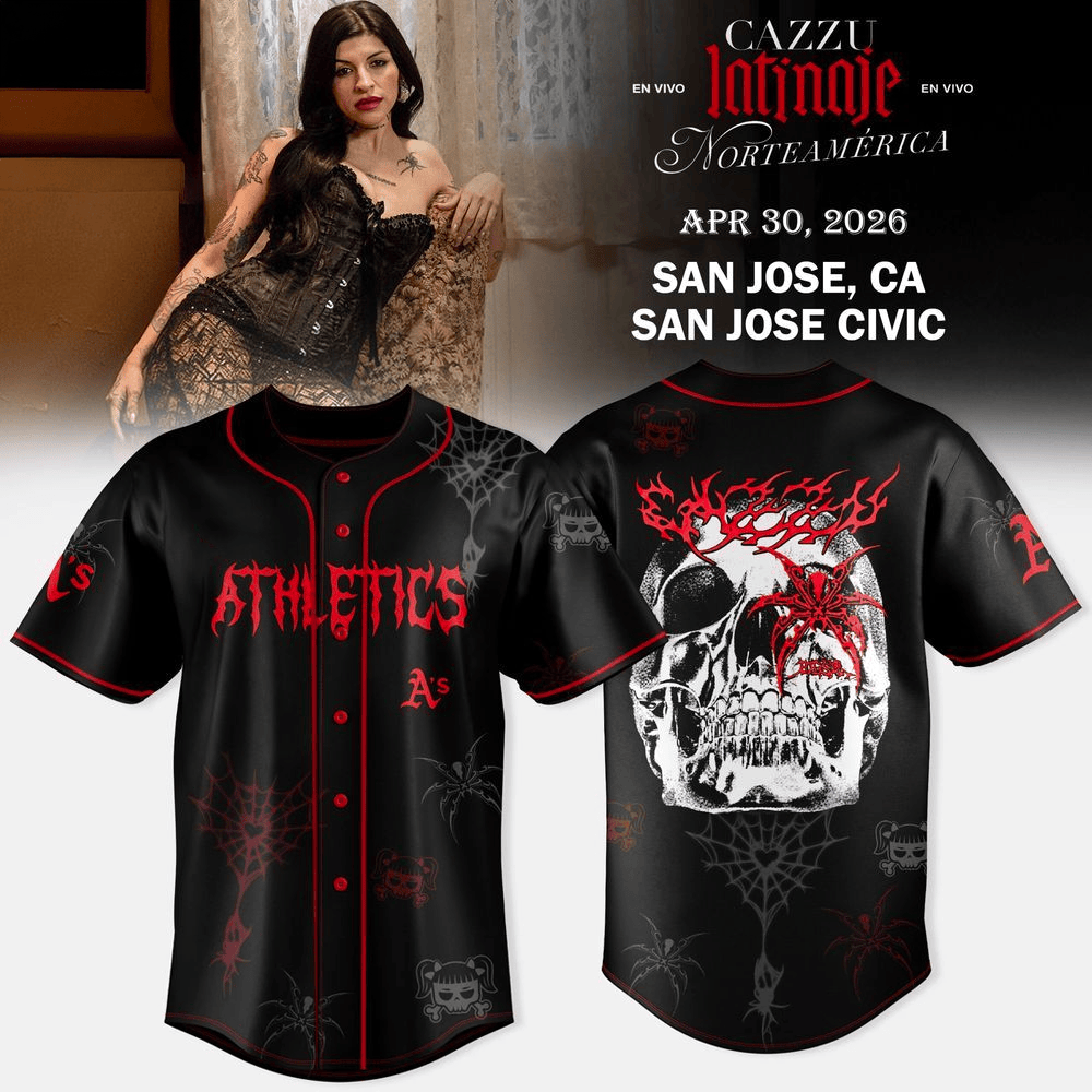 Oakland Athletics x Cazzu Latinaje En Vivo Tour NA 2026 Tour Jersey Athletics Merch For Fan