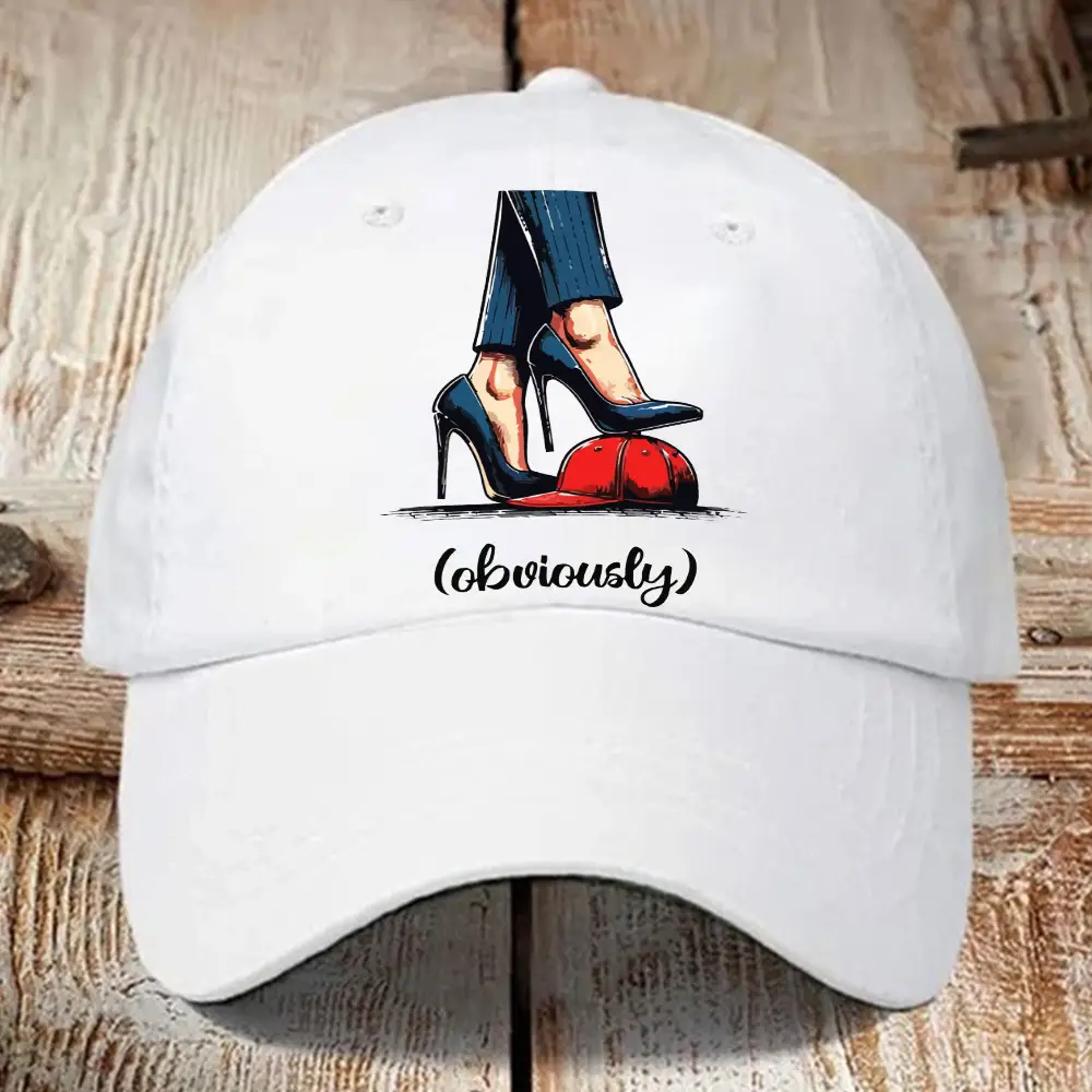 Obviously Kamala Harris Step On Red Hat Anti Trump Vote Harris 2024 Campaign Baseball Cap Gift For Her