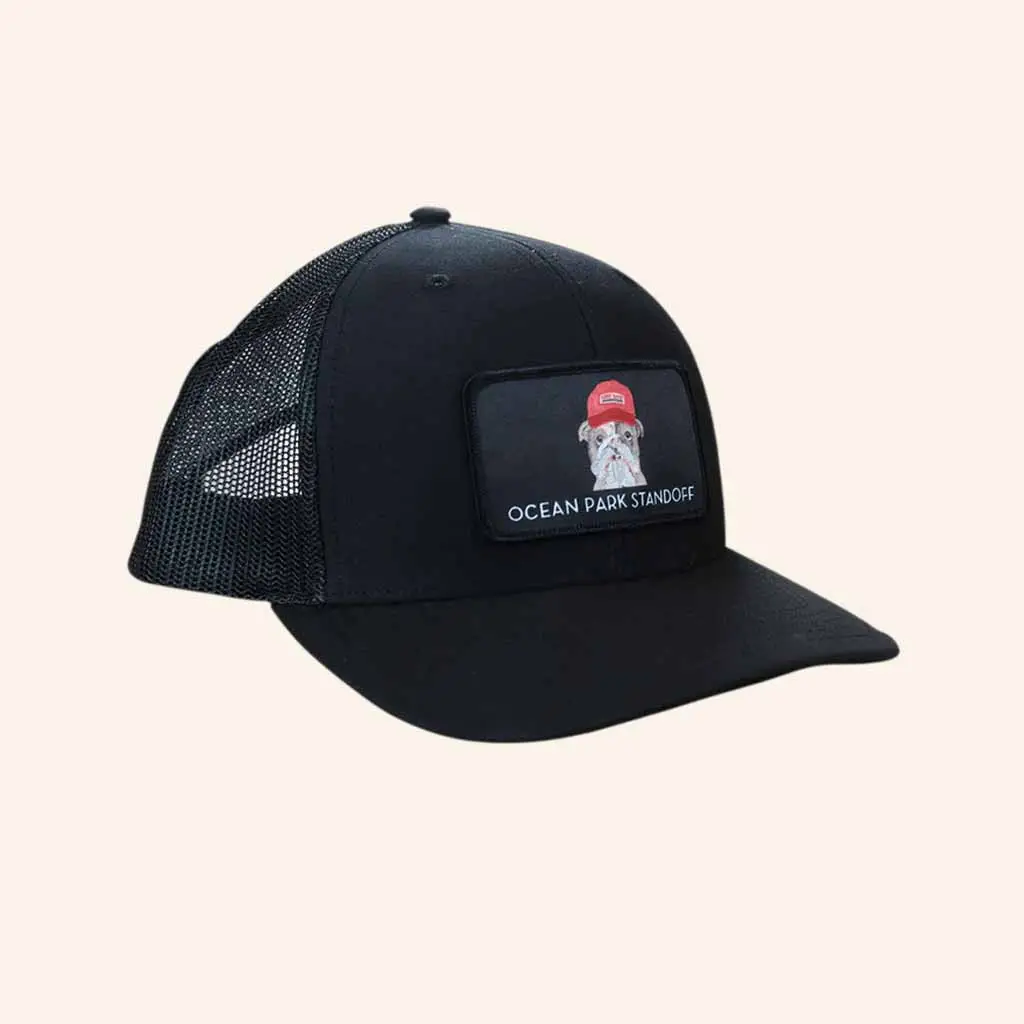 Ocean Park Standoff Merch Bulldog Lost Boy Trucker Hat Gift Ideas For Brother -WearandDecor