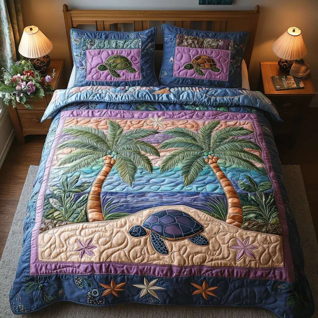 Ocean Whisper Quilted Bedding Set Trendy Bedding Merch for Modern Homes Ocean Whisper Quilted Bedding Set Trendy Bedding Merch for Modern Homes - Image 1