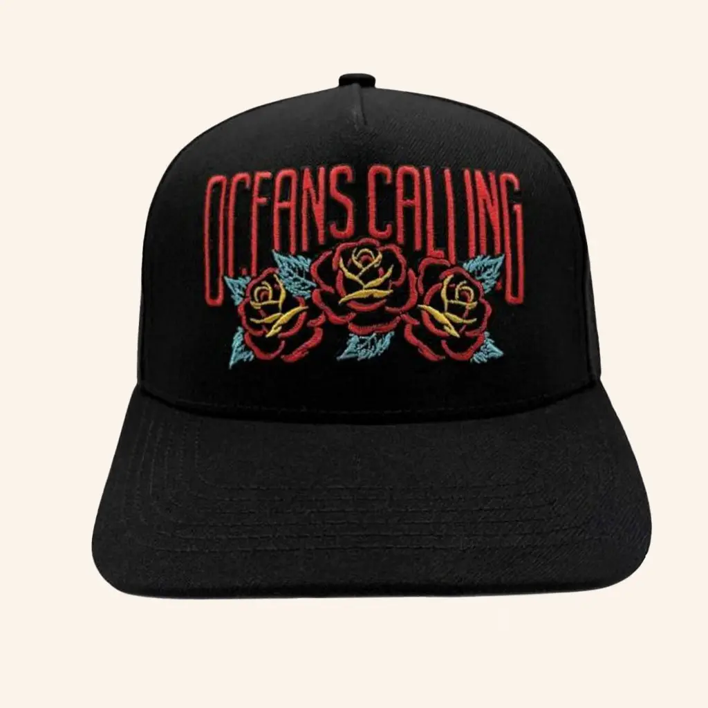 Oceans Calling Festival Merch Embroidered Roses Snapback Hat Present For Husband -WearandDecor